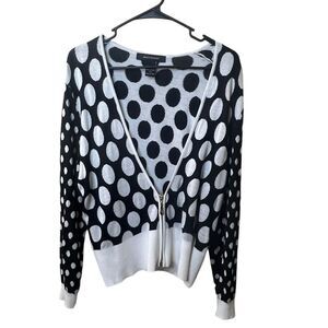 Ashley Stewart Polka Dot Cardigan Sweater Sz 18/20